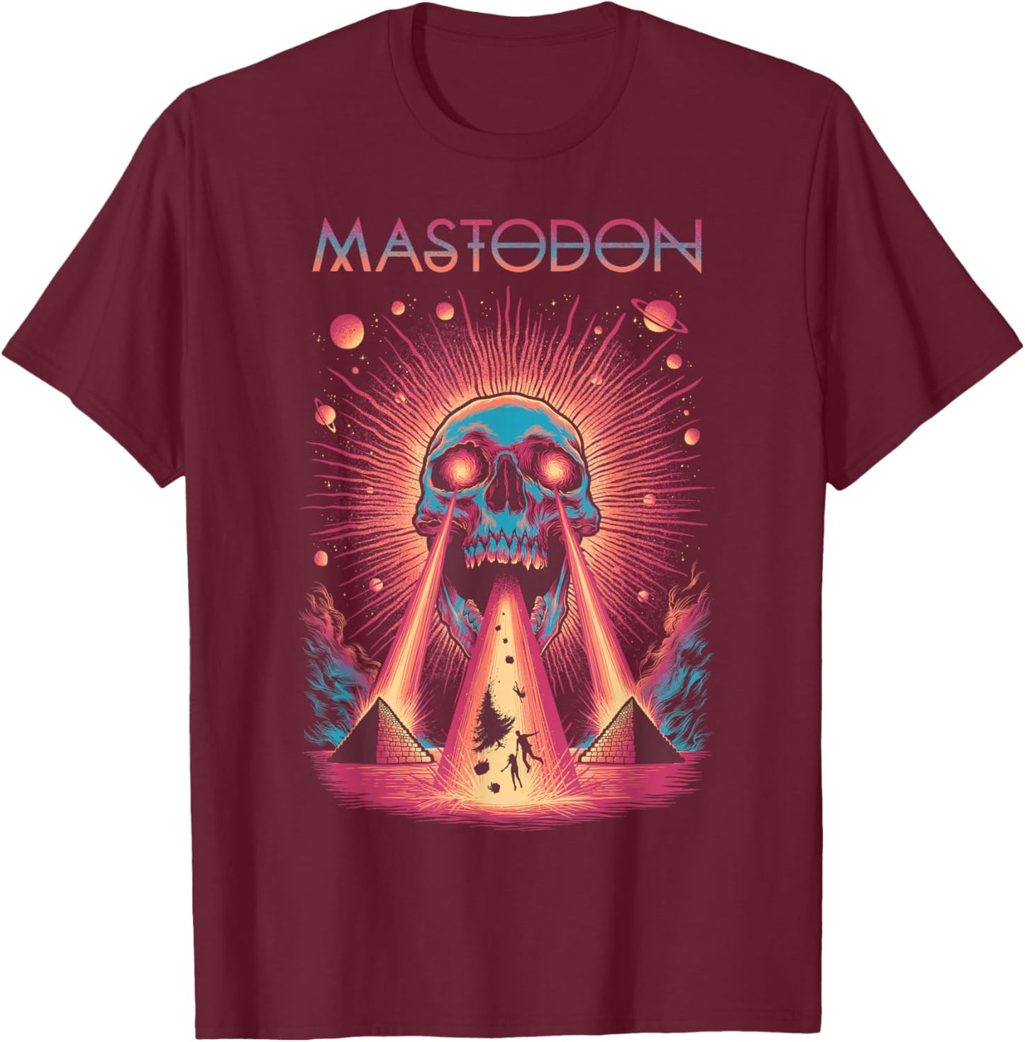 Mastodon Silent Night of The Skull T-Shirt - T-Shirt | Maroon