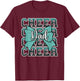Cheer Dad Daddy Bow Sport Cheerleader Cheerleading Teal Blue T-Shirt - T-Shirt | Maroon