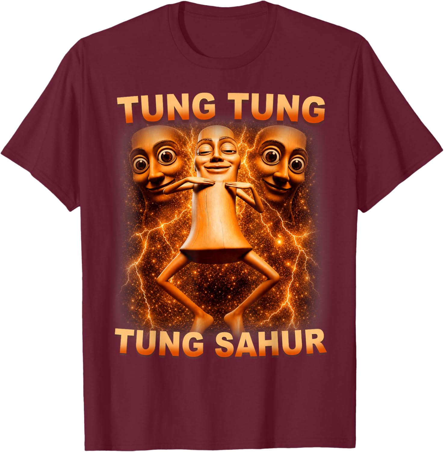 Tung Tung Tung Sahur is Calling Funny Italian T-Shirt - T-Shirt | Maroon