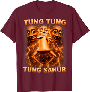 Tung Tung Tung Sahur is Calling Funny Italian T-Shirt - T-Shirt | Maroon