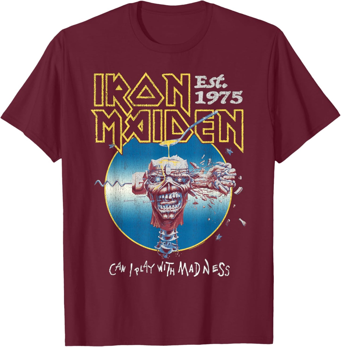 Iron Maiden - Can I Play with Madness T-Shirt - T-Shirt | Maroon