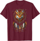 Colorful Mantra Spirit Animal Dreamcatcher Shop Fox Dreamcatcher Native American Indian Feathers Arts -Adults T-Shirt - T-Shirt | Maroon