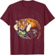 Funny Lazy Tiger In Space T-Shirt - T-Shirt | Maroon