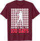 100 Days Of School Baseball 100th Day Balls For Boys Players T-Shirt - T-Shirt | Maroon