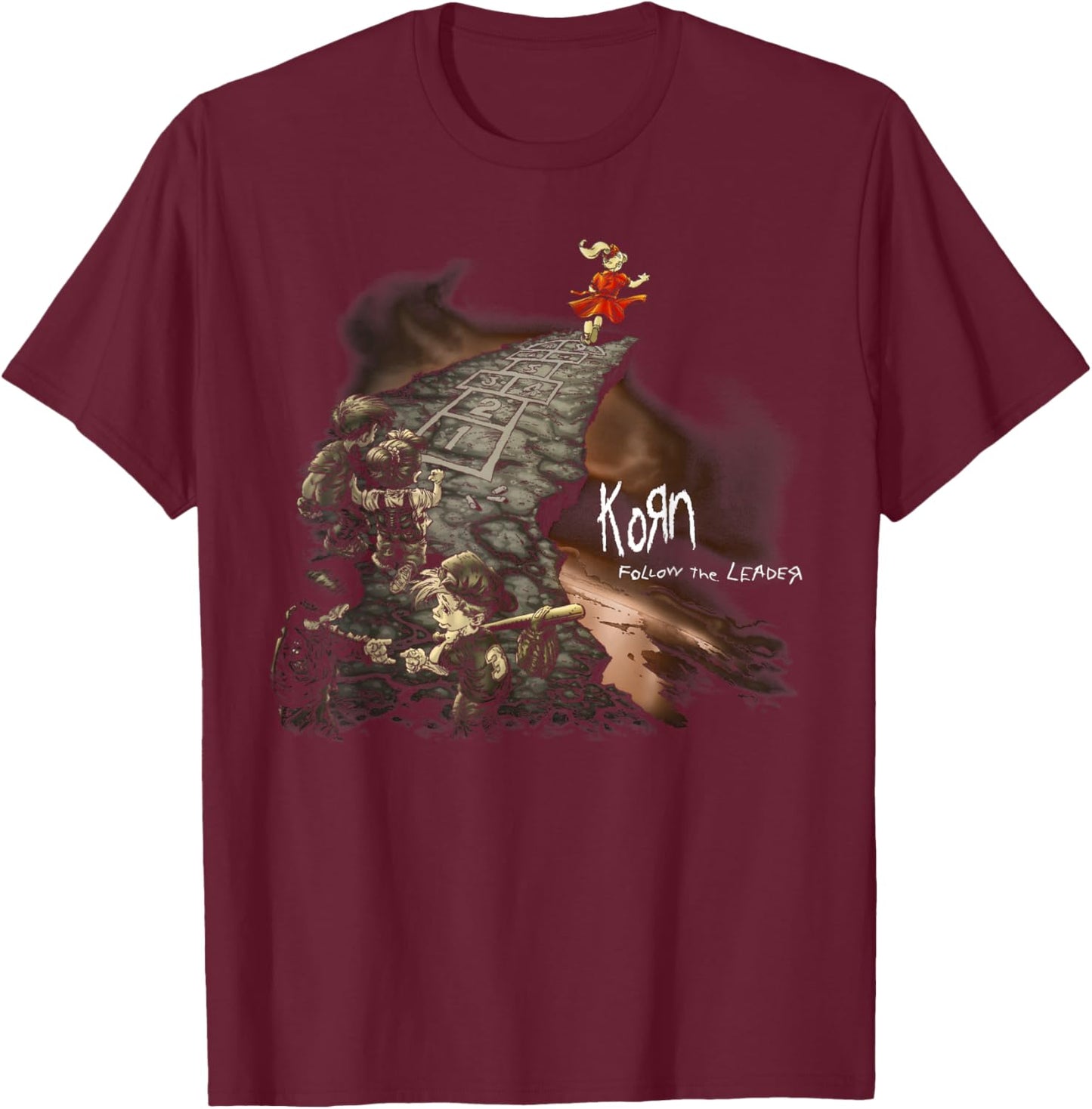 Korn Follow Cliff T-Shirt - T-Shirt | Maroon