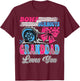 Burnouts or Bows Granddad Loves You Gender Reveal Party T-Shirt - T-Shirt | Maroon