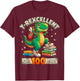 T-Rexcellent for 100 Days Dinosaur T-Rex 100th Day of School T-Shirt - T-Shirt | Maroon