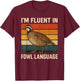 Funny Bobwhite Quail Fowl Language Bird Vintage Design T-Shirt - T-Shirt | Maroon