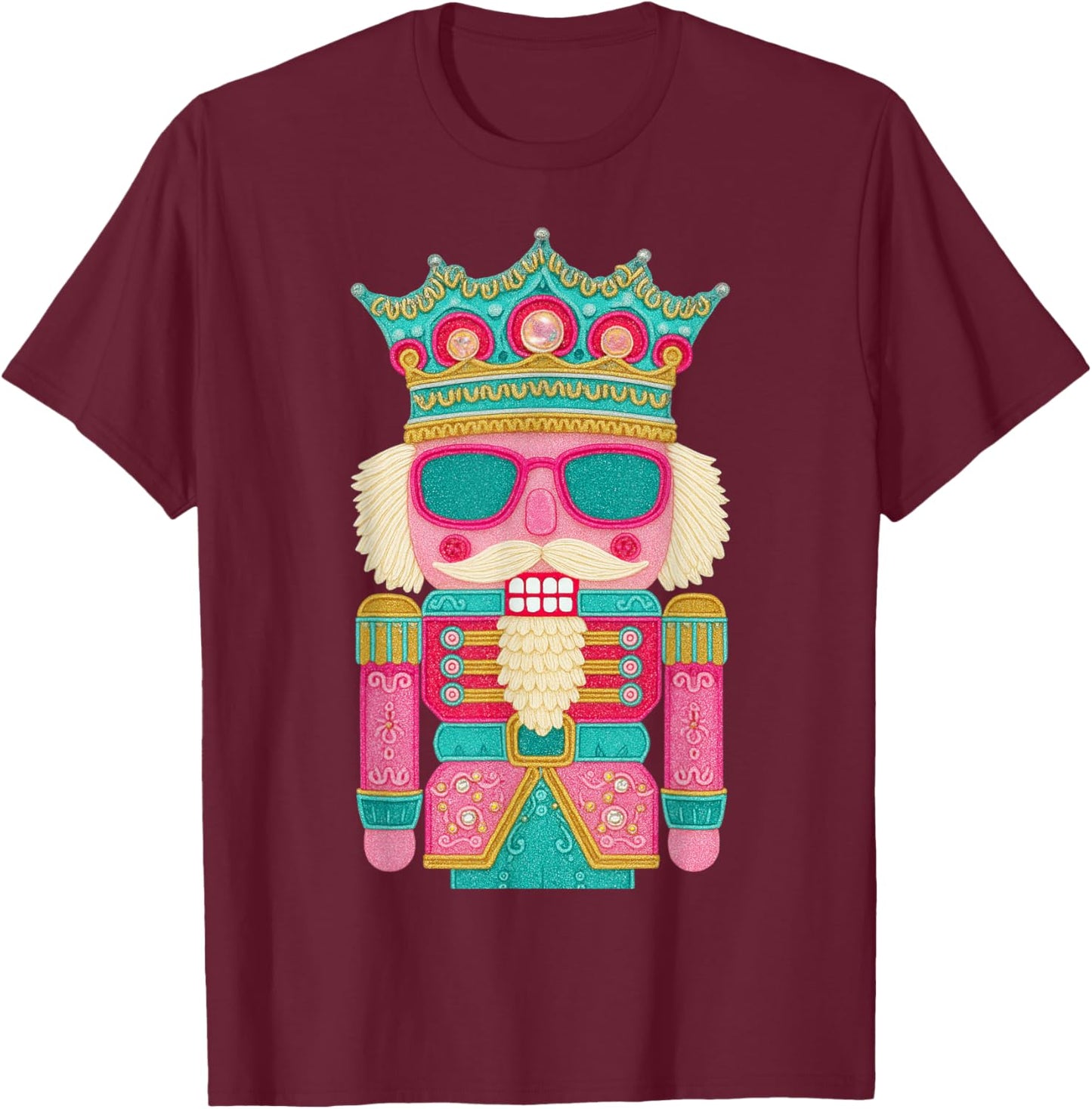 Pink Nutcracker Squad Pink Christmas Ballet Xmas Women Kids T-Shirt - T-Shirt | Maroon