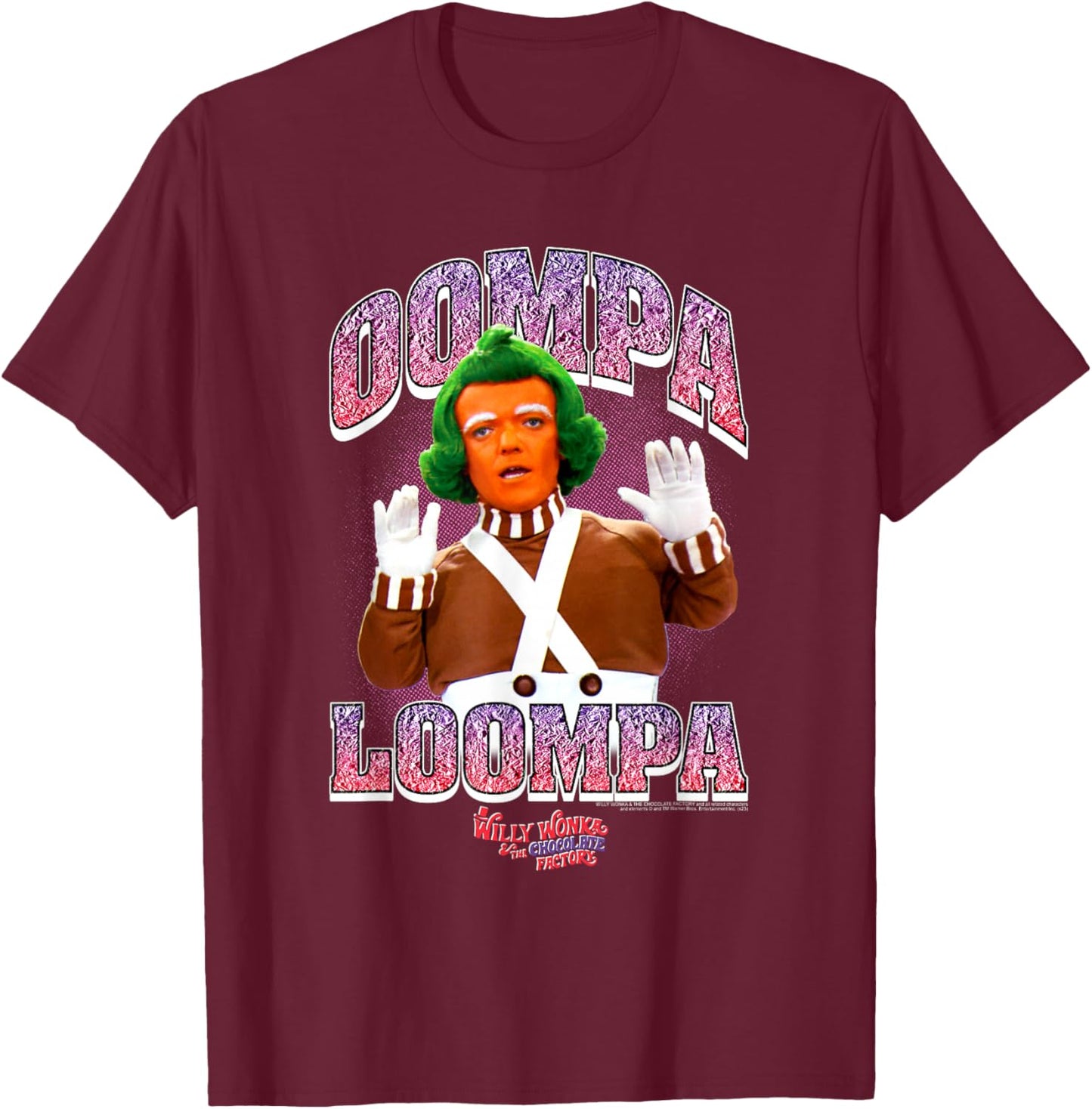Willy Wonka and The Chocolate Factory Oompa Loompa Photo T-Shirt - T-Shirt | Maroon