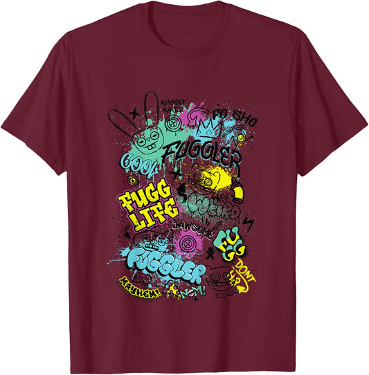 Fuggler Funny Ugly Monsters Graffiti Tags Kids T-Shirt - T-Shirt | Maroon
