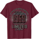 Vintage 1969 Limited Edition Shirt 57 Year Old 57th Birthday T-Shirt - T-Shirt | Maroon