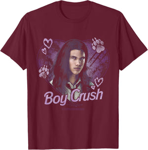 Twilight Boy Crush Jacob Heart Collage Werewolf Movie T-Shirt - T-Shirt | Maroon