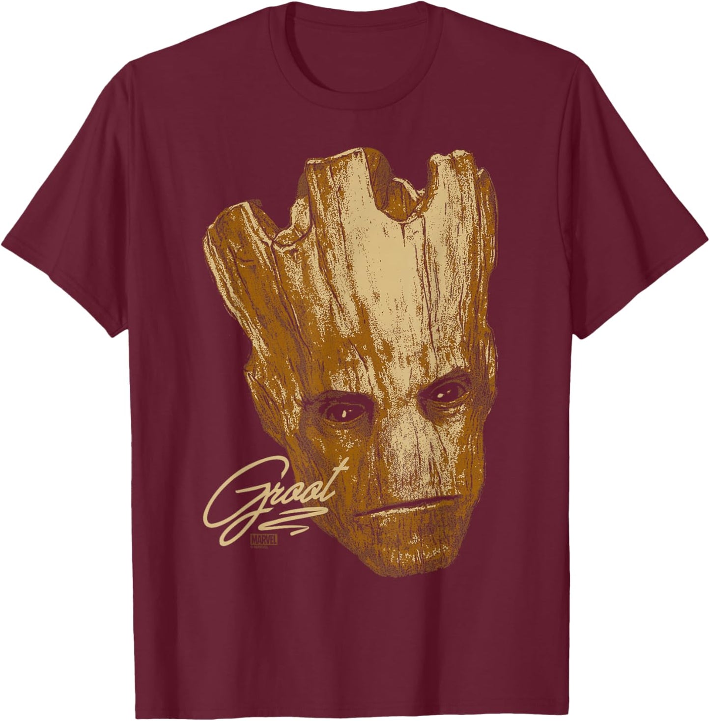 Guardians of The Galaxy - Groot Portrait T-Shirt - T-Shirt | Maroon