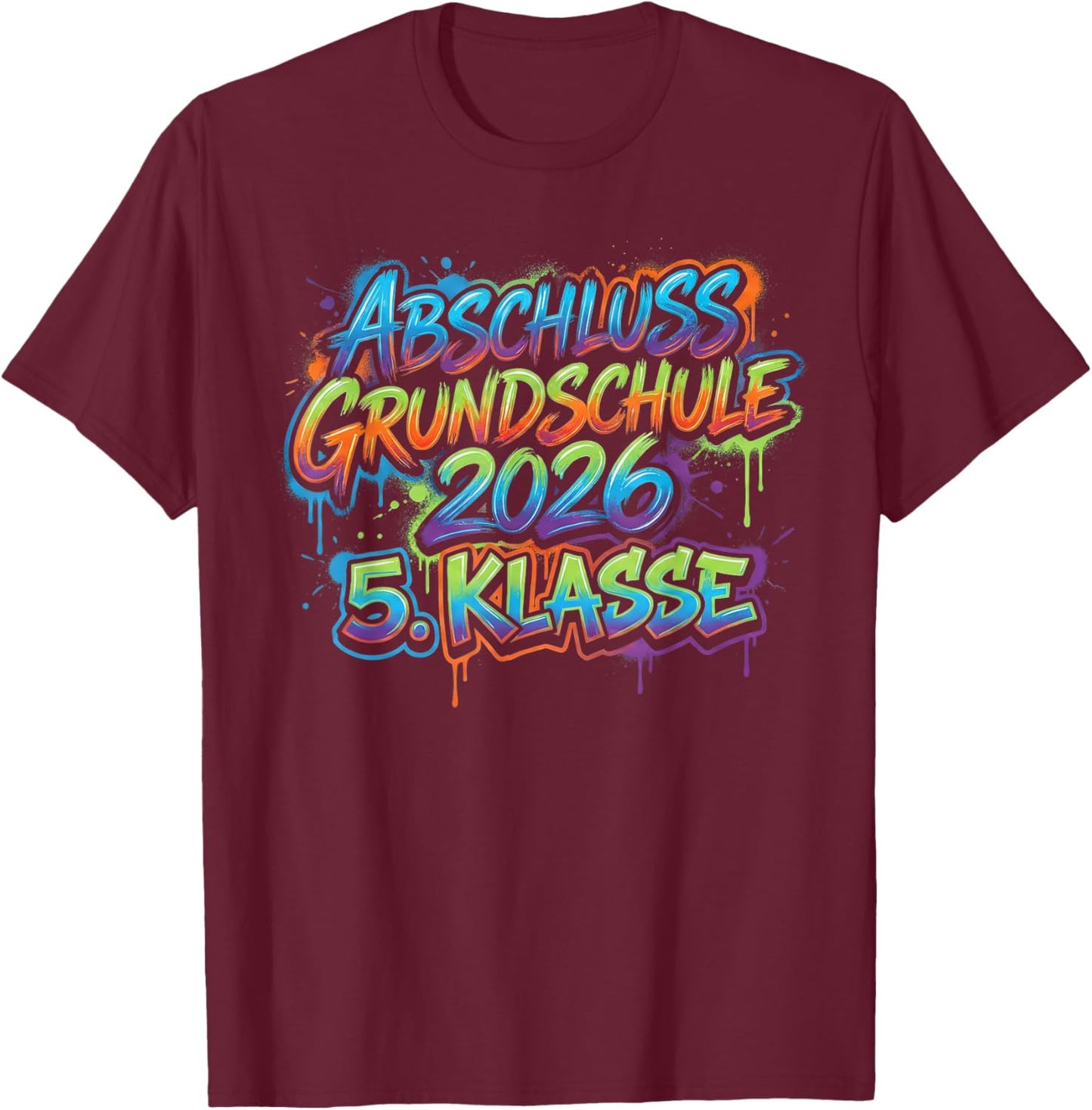 Grundschule Abschluss 2026 5. Klasse T-Shirt - T-Shirt | Maroon