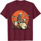 Skeleton Drummer Rock Band Batteur de Batterie Heavy Metal T-Shirt - T-Shirt | Maroon