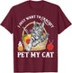 Crocheter Gifts I Just Want To Crochet And Pet My Cat Women T-Shirt - T-Shirt | Maroon