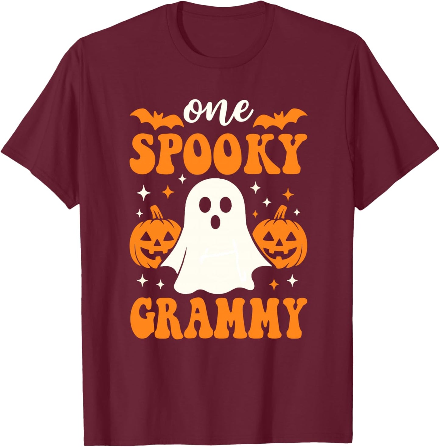 One Spooky Grammy Matching Family Halloween Costumes T-Shirt - T-Shirt | Maroon