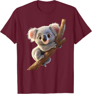 Koala Australia Koalas Sweet Bear , Black, S T-Shirt - T-Shirt | Maroon