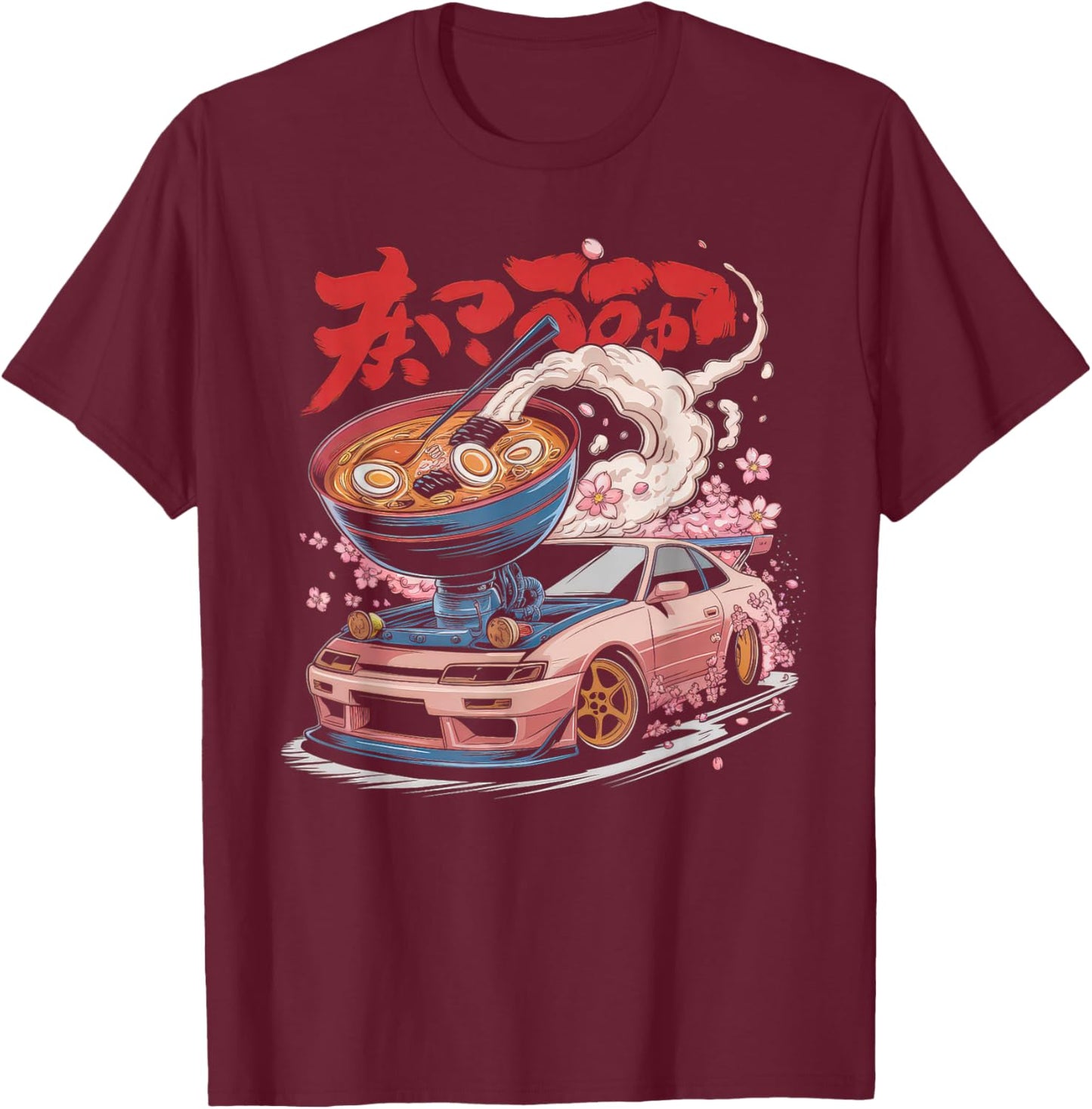 Japanese Car Men JDM Japan Street Racing Streetwear T-Shirt - T-Shirt | Maroon