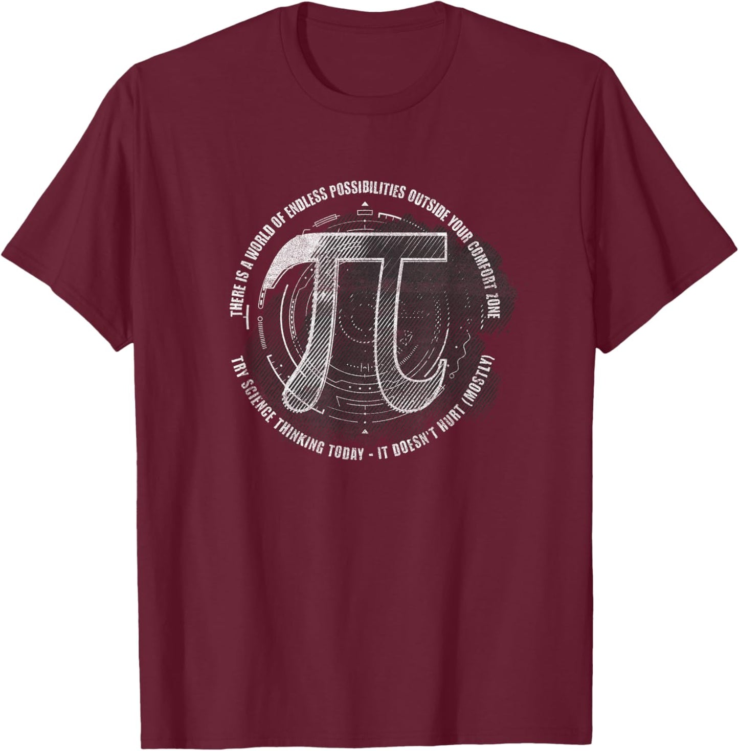 Endless Possibilities, Infinity Pi Math, try Science, funny T-Shirt - T-Shirt | Maroon