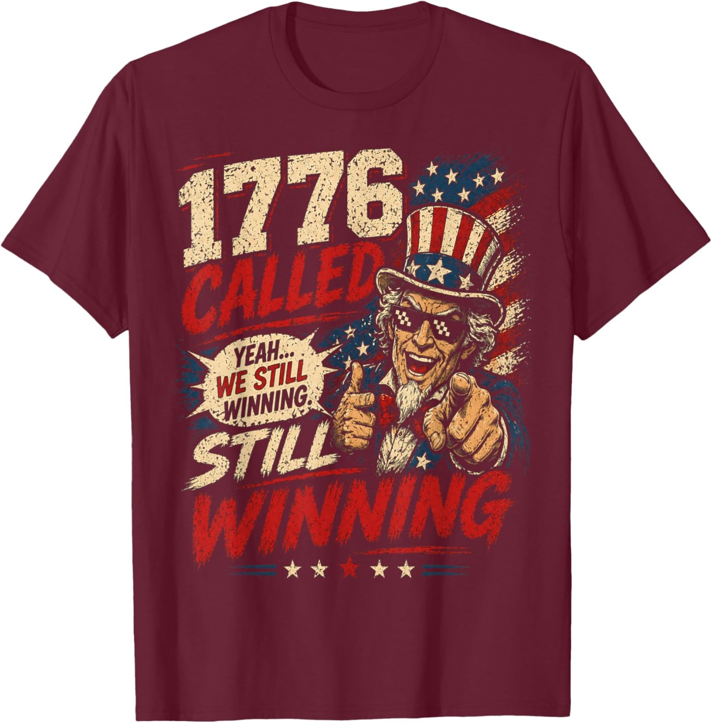 250 Years American 250th Anniversary USA Patriotic 4th July T-Shirt - T-Shirt | Maroon