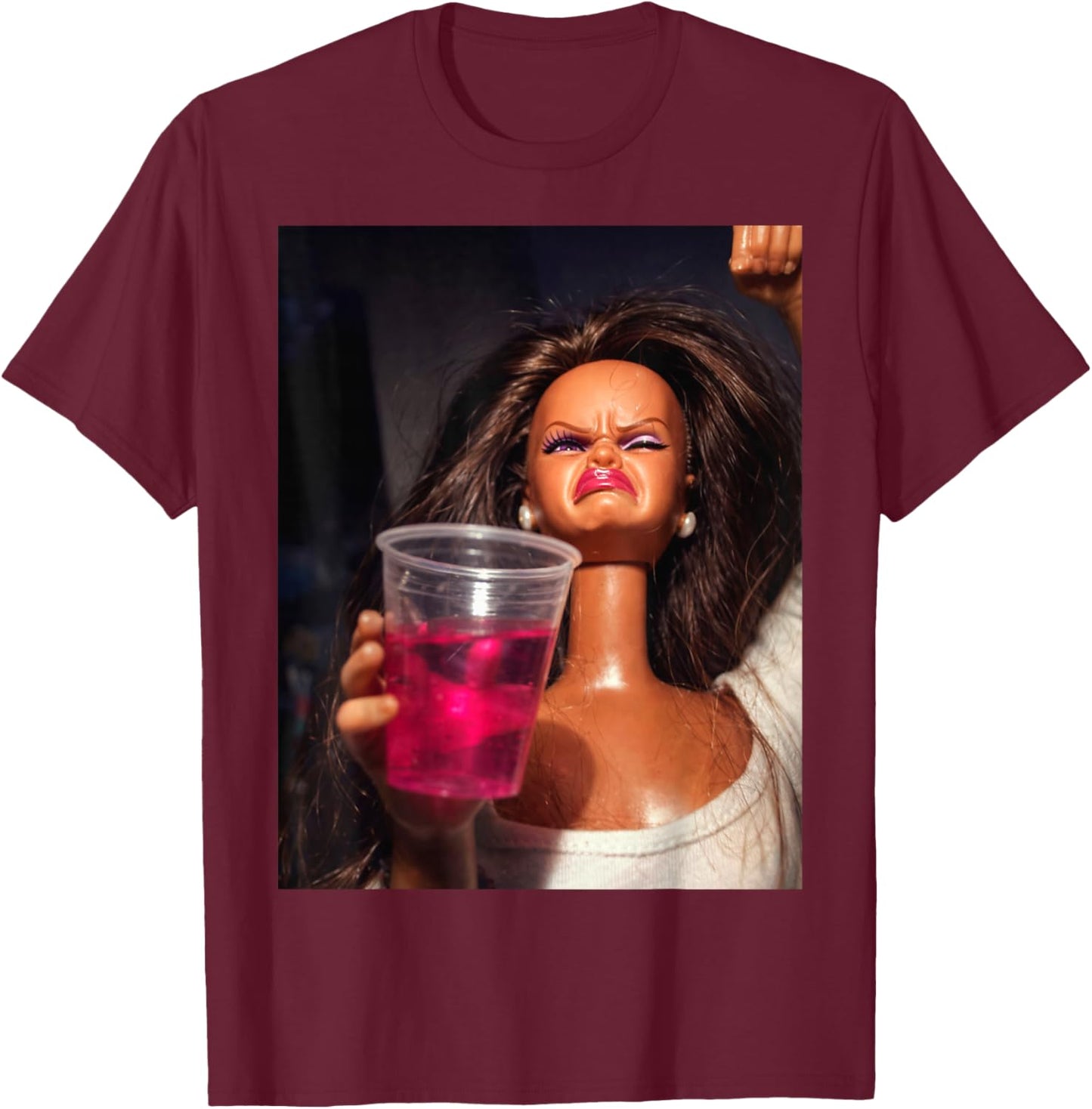 Disgusted FACE Meme DOLL Babe X Only Cute Baby Love Fans T-Shirt - T-Shirt | Maroon