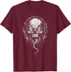 Skull Flames Demon Horror Goth Alt Grunge Dark Emo Art T-Shirt - T-Shirt | Maroon