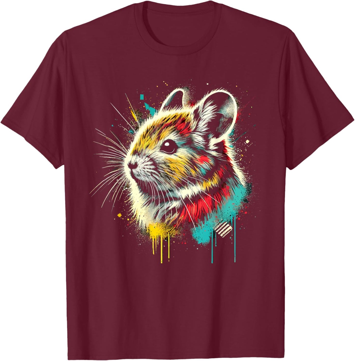 Adorable American Pika Habitat And Conservation Design T-Shirt - T-Shirt | Maroon