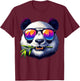 Panda Bear In Sunglasses Panda T-Shirt - T-Shirt | Maroon