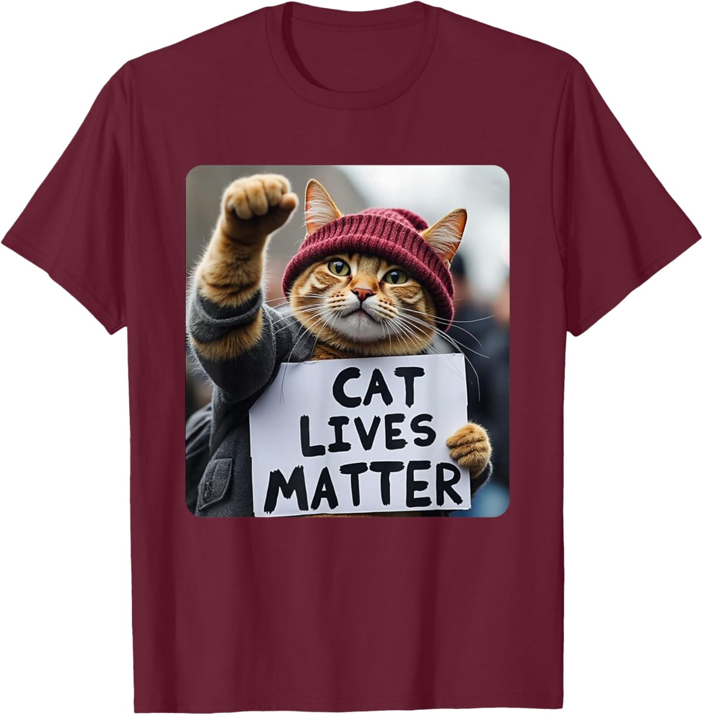 Donald Trump 2024 Cats, Cat Lives Matter Trump T-Shirt - T-Shirt | Maroon