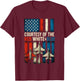 Courtesy of The Red White and Blue Vintage America Us Flag T-Shirt - T-Shirt | Maroon