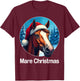 Funny Christmas Mare Horseback Riding Horse Lover Equestrian T-Shirt - T-Shirt | Maroon