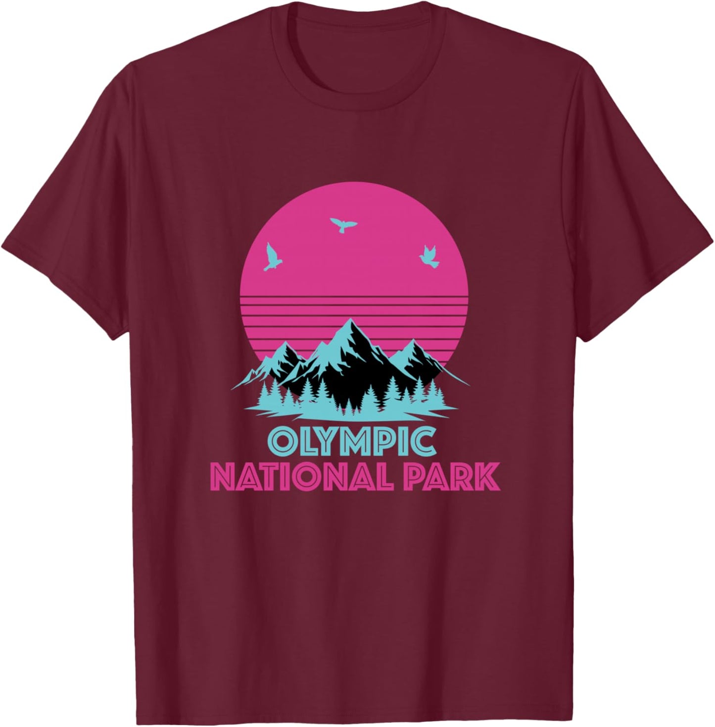 Olympic National Park Washington Souvenir Men Women T-Shirt - T-Shirt | Maroon