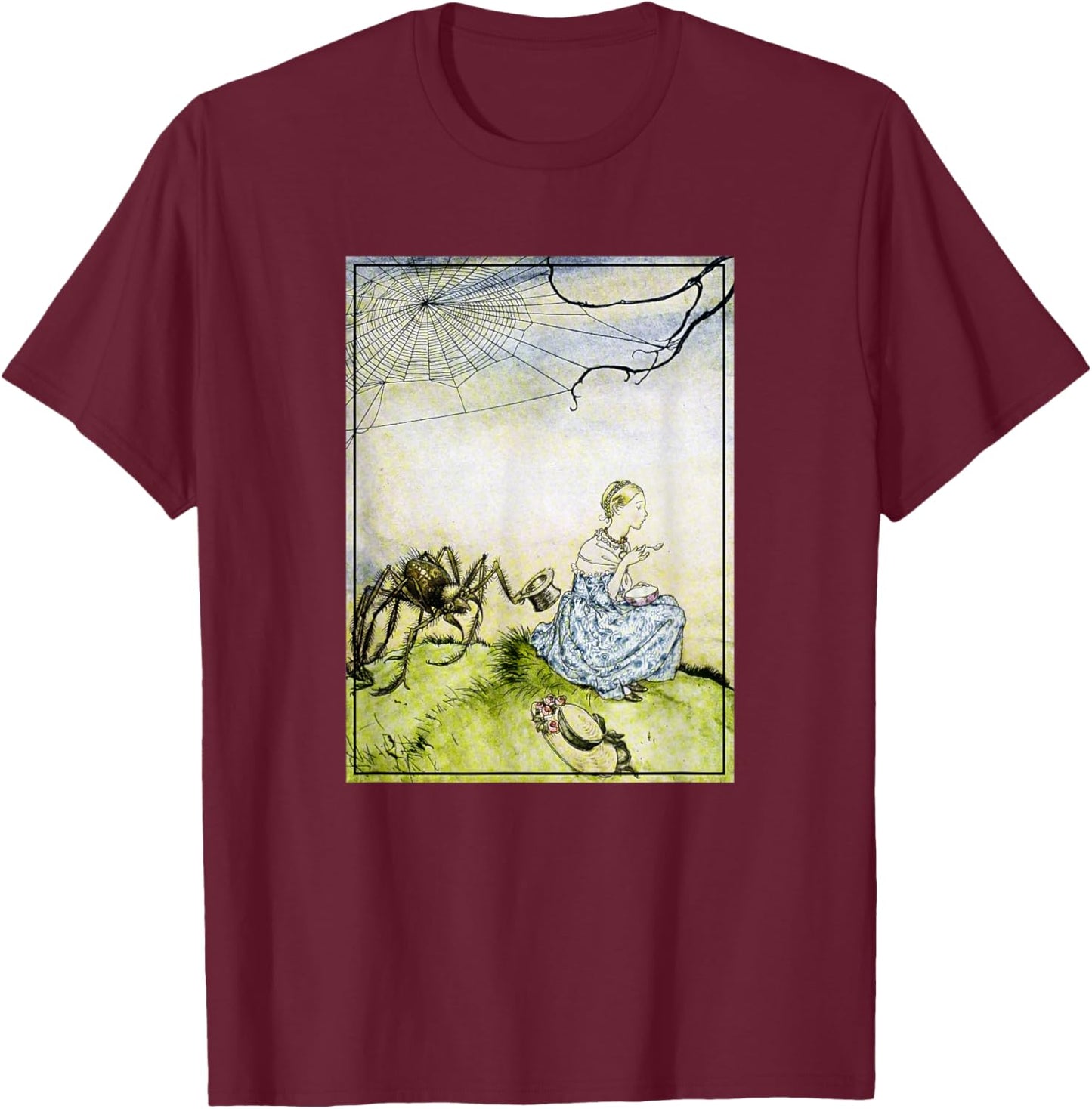 Little Miss Muffet (1913) T-Shirt - T-Shirt | Maroon