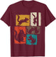 Chipmunk Vintage Collage Wildlife Lover T-Shirt - T-Shirt | Maroon