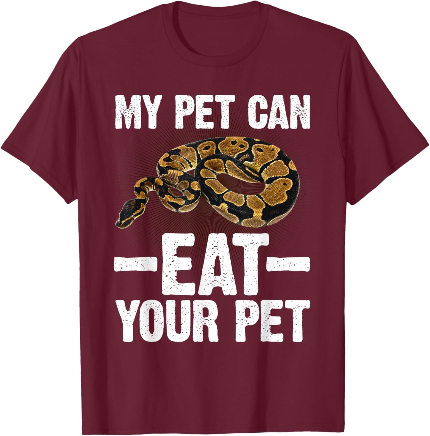 Ball Python Design Women Snake Reptile Python Lover T-Shirt - T-Shirt | Maroon