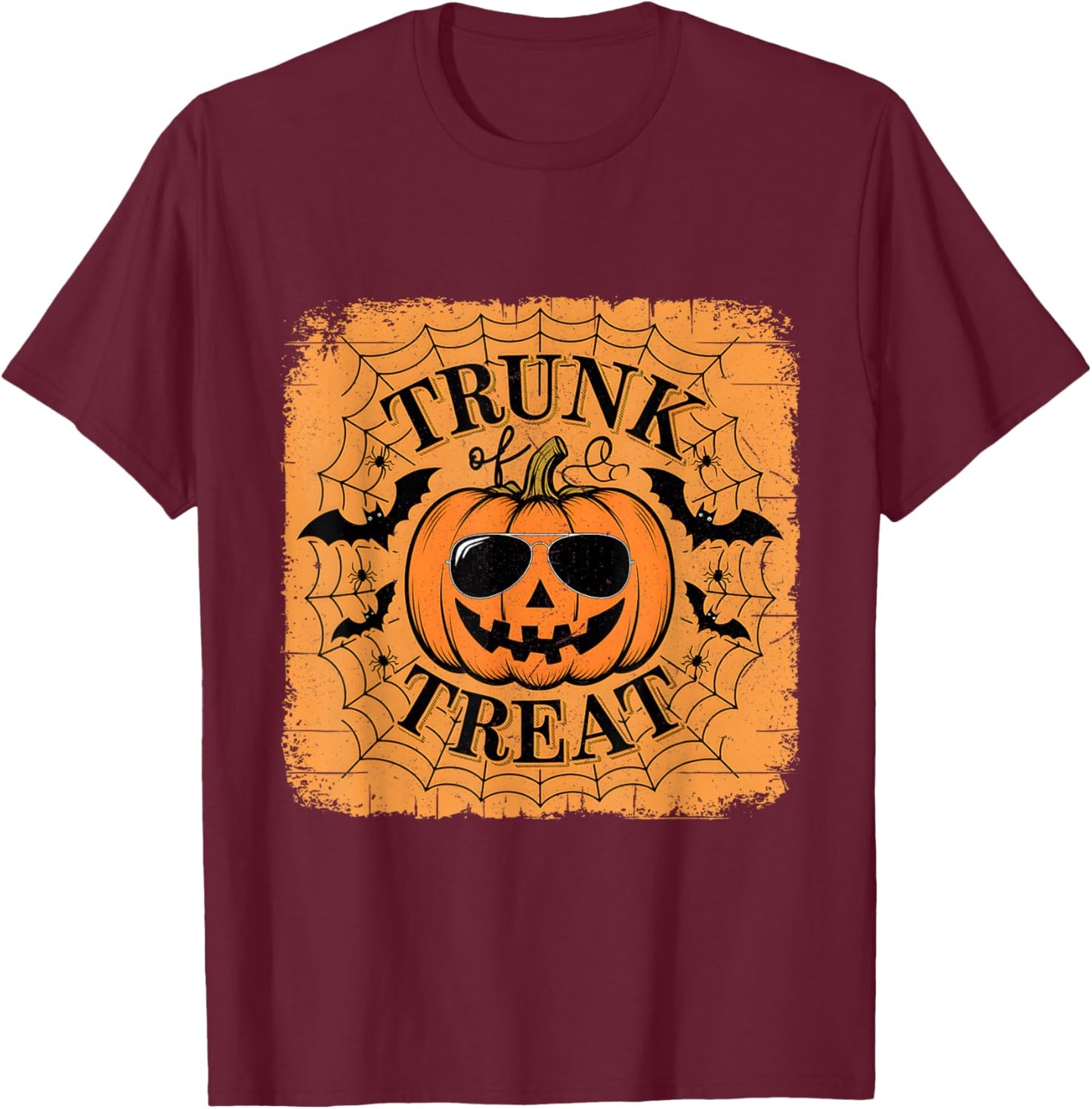 Trunk Or Treat Halloween Costume Christian Pumpkin Church T-Shirt - T-Shirt | Maroon