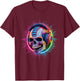 Skull Wearing Headphones Gamer Skeleton Gaming Graffiti T-Shirt - T-Shirt | Maroon