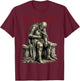 Funny Tummy Hurts Medieval Knight Dark Humor Meme Vintage T-Shirt - T-Shirt | Maroon