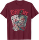 Terrifier Cards and Dice Art The Clown Bloody Knife Horror T-Shirt - T-Shirt | Maroon