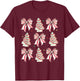 Coquette Bow Christmas Debbie Becky Jen Cake Lovers Girls T-Shirt - T-Shirt | Maroon