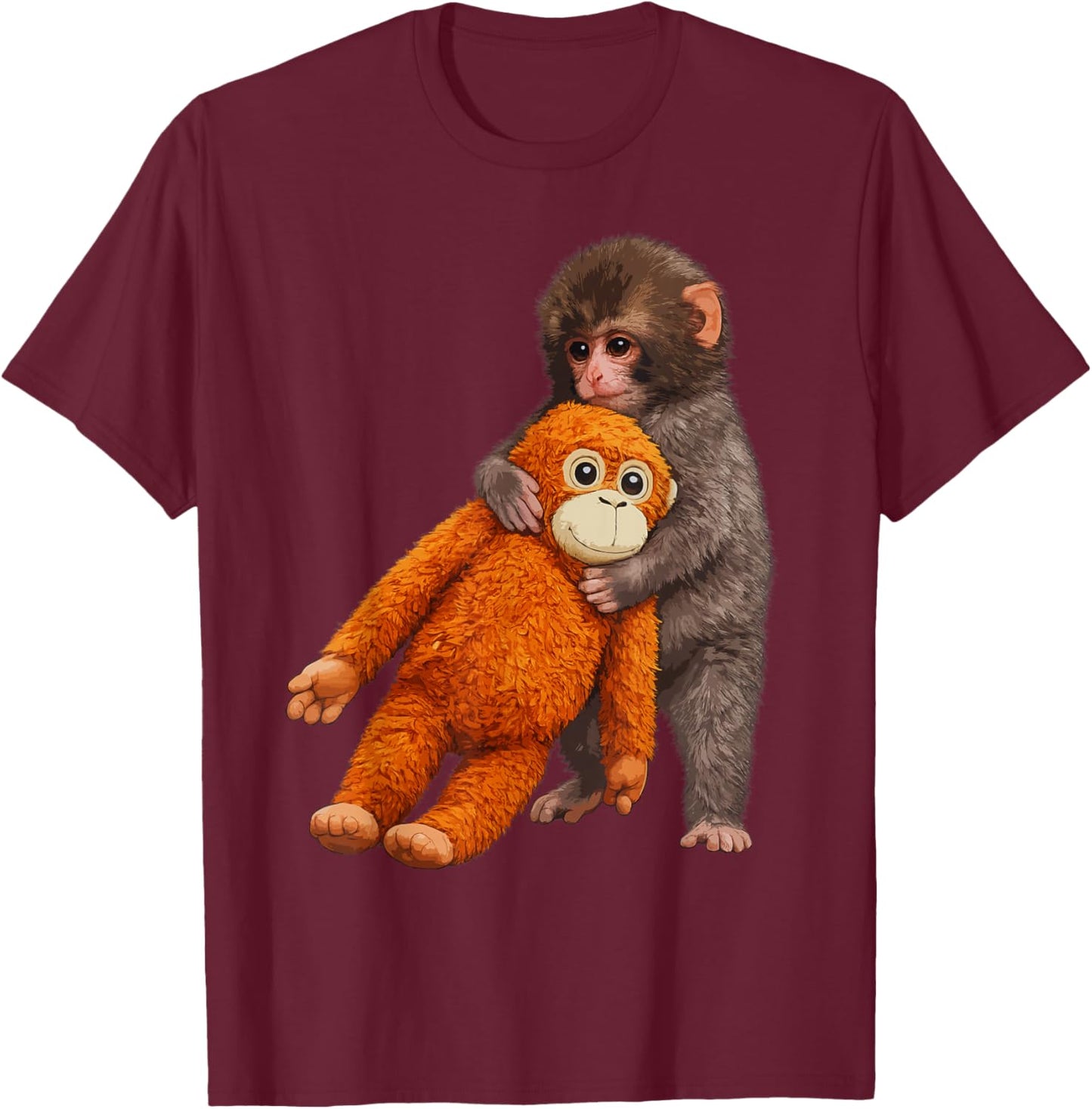 Baby Monkey Cute Punch 2026 T-Shirt - T-Shirt | Maroon
