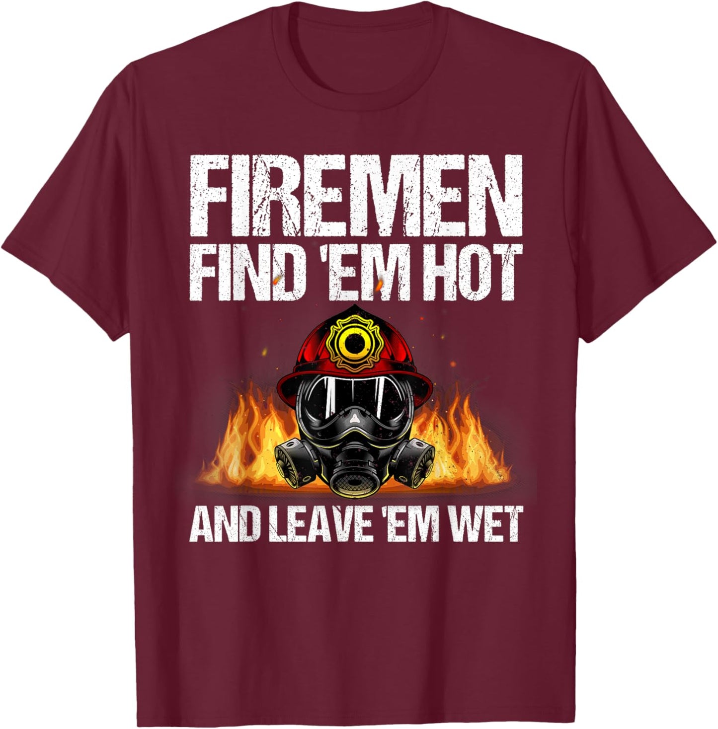 Funny Firefighter Design Boys Firefighting Fireman T-Shirt - T-Shirt | Maroon