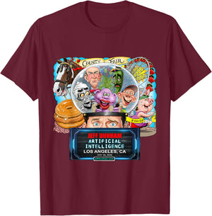 Jeff Dunham Los Angeles, CA (2026) T-Shirt - T-Shirt | Maroon