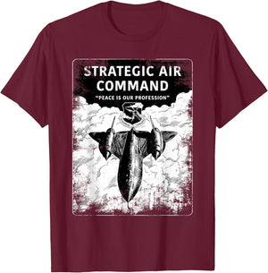 Strategic Air Command USAF Peace is Our Profession Gifts T-Shirt - T-Shirt | Maroon