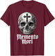 Memento Mori Catholic Crucifix Traditional Latin Mass Skull T-Shirt - T-Shirt | Maroon
