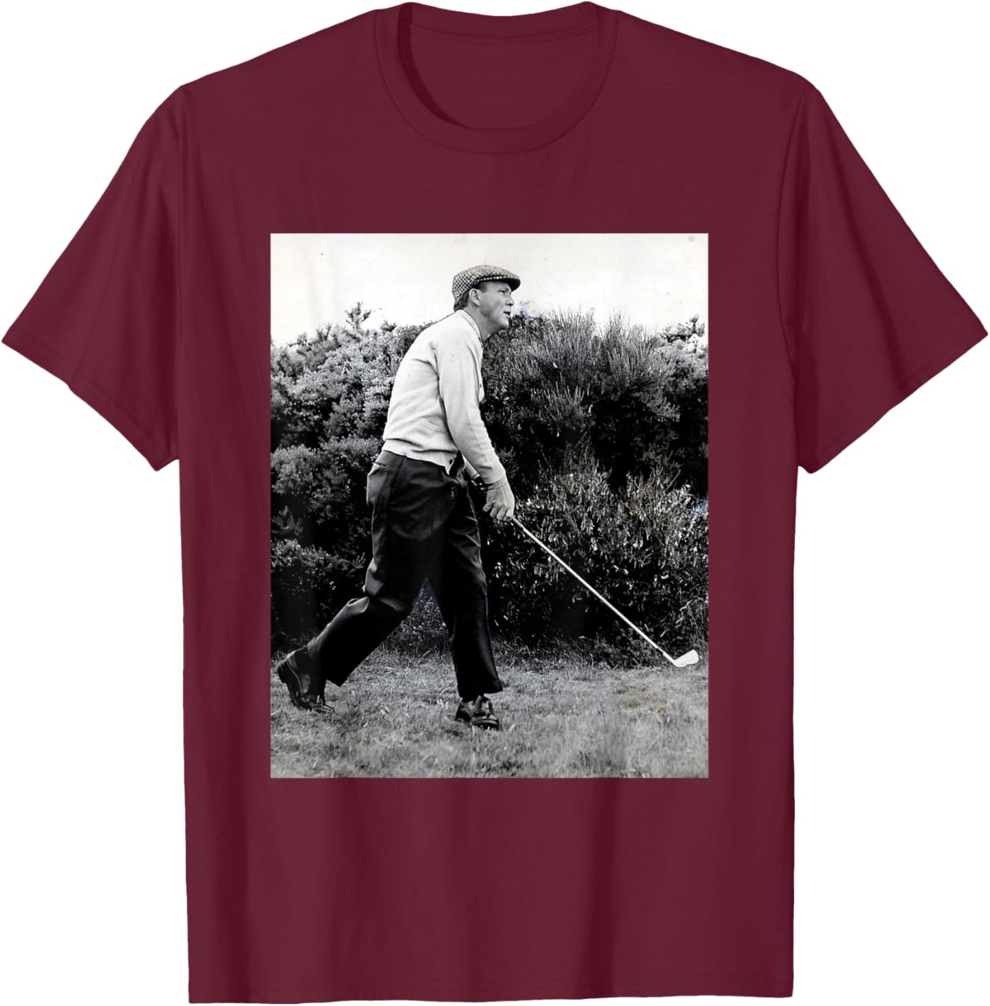 Arnold Palmer American Golfer British Open Troon 1962 T-Shirt - T-Shirt | Maroon