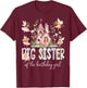 Big Sister of The Birthday Girl Fairy Magical Family T-Shirt - T-Shirt | Maroon
