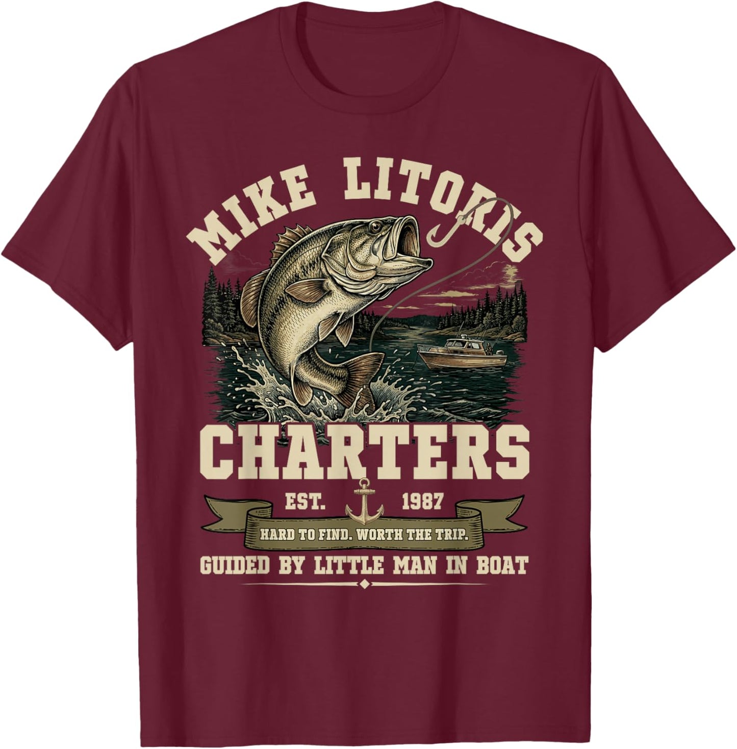 Mike Litoris Funny Adult Humor Innuendo Joke Gag Gifts T-Shirt - T-Shirt | Maroon